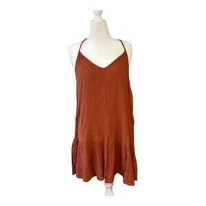 RIP CURL | Pre-Loved Cotton Gauze Camisole Mini Dress in Cinnamon (Size L)